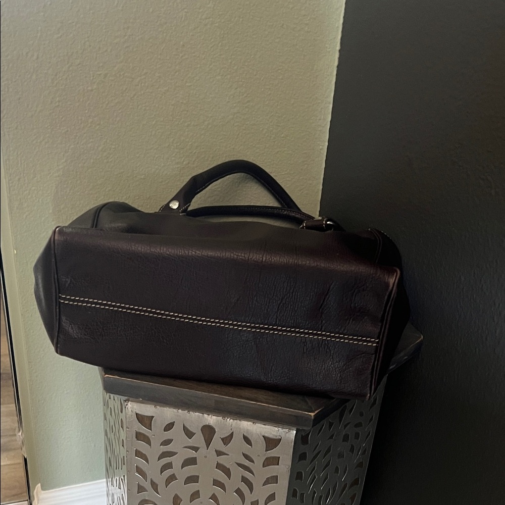 1 hour sale ♠️ Kate Spade, Elegant Dark Brown Leather Tote Bag - Picture 9 of 11